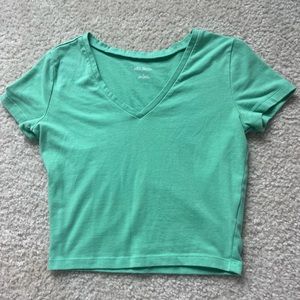 Green Crop Top
